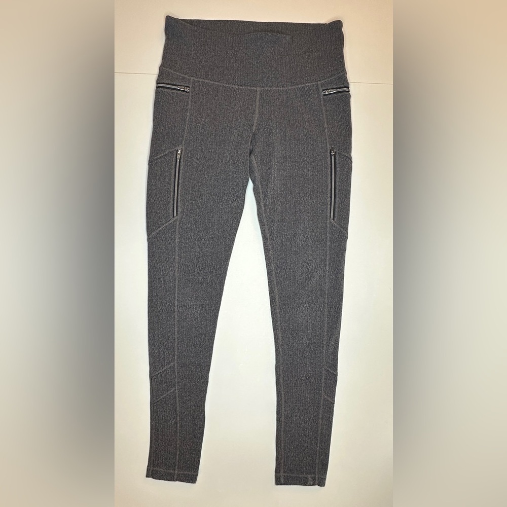 Athleta Womens Drifter Leggings Zip Pockets Gray Size Medium